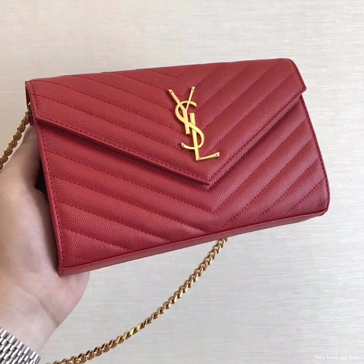 Tony Luxuries CHAIN CASSANDRE YSL WALLET MATELASSÉ 0731